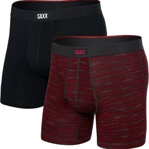 SAXX Men's Underwear with Pouch Vibe Xtra Boxer Brief Fly 2Pk Size L
